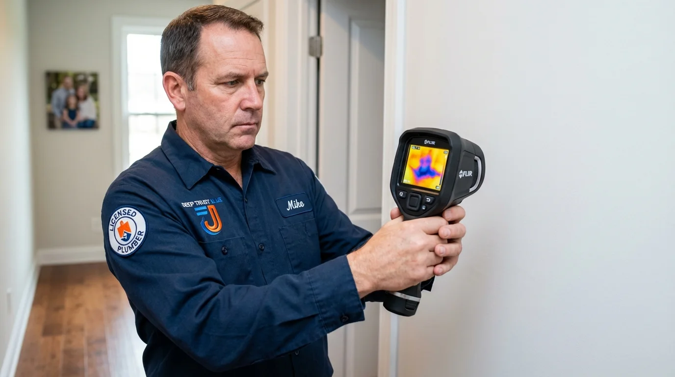Thermal imaging leak detection by Johns Plumbing LLC in East Northport